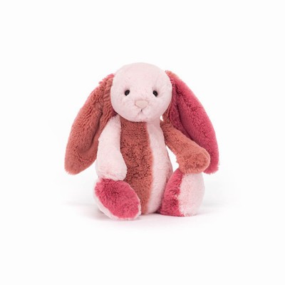 Jellycat Bashful Patchwork Coralia Bunnies Australia | 385179RGE